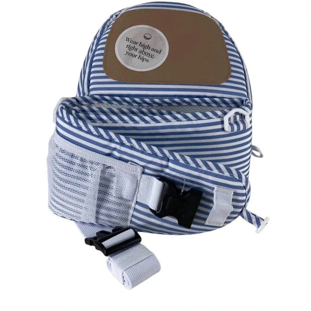 Nashway Blue and White Striped Kids Bag